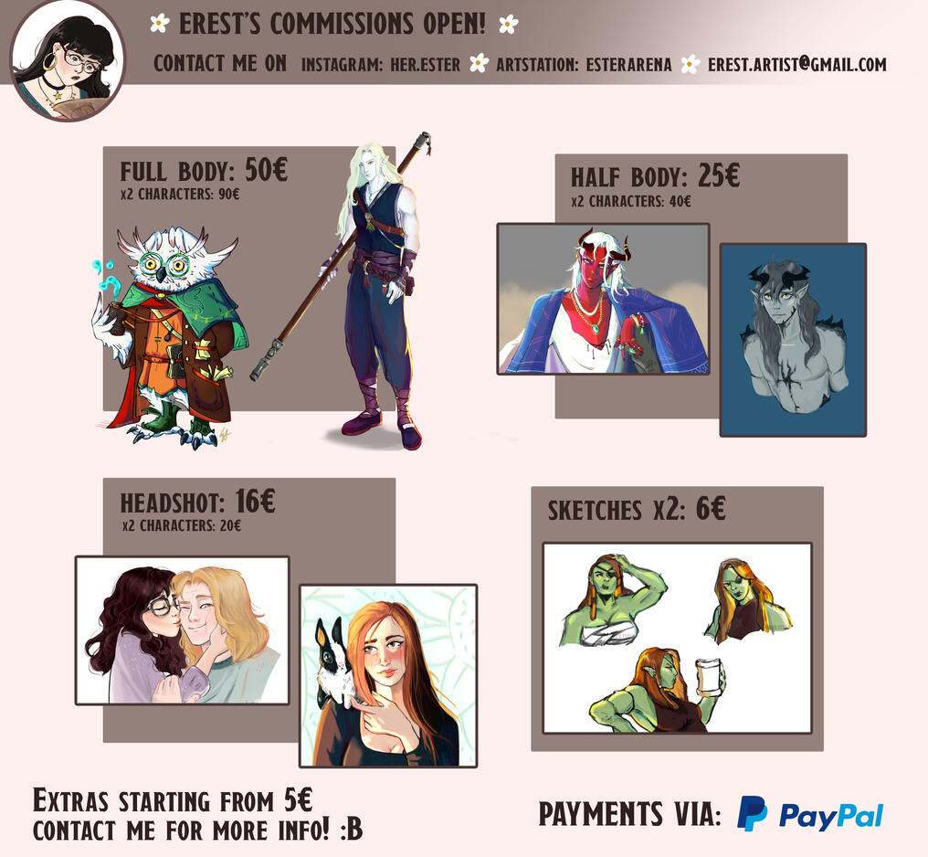 Commissions page